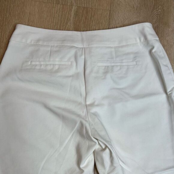 Apt. 9 White Capri Cropped Trouser Pants, Back Slit Pockets, Women’s Petite 6P - Picture 11 of 12